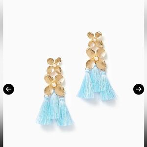 Lilly Pulitzer Via Flora Tassel earrings in Hydra Blue- new